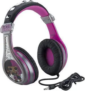eKids LOL Surprise Wired Headphones for Kids, School, Home or Travel - Tangle Free Stereo with Parental Volume Control, Connect via 3.5mm Jack