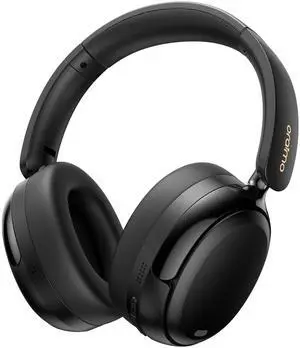 Oraimo BoomPop N Highbrid Active Noise Cancelling Headphones, 65H Playtime 3 EQ Modes Wireless Over-Ear Headphones, Bluetooth 5.4 with Exclusive App, Lightweight Headset for Office Travel, Black
