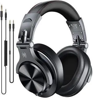 OneOdio A70 Bluetooth Over Ear Headphones, Studio Headphones with Shareport, Wired and Wireless Professional Monitor Recording Headphones with Additional 6.3mm 9.8ft Cable and 3.5mm 3.9ft Cable