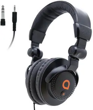 Artesia AMH-10 Wired Over Ear Headphones, Close Construction with 50mm Drivers, Adjustable & Collapsible Design with 6.35mm to 3.5mm Jack for Daily Use
