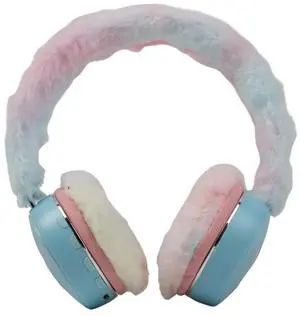 Bluetooth Headphones with LED, Ear Design, Soft Over-Ear Pads, Pink