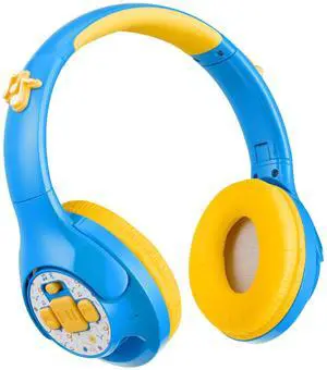 eKids Ms Rachel Toddler Headphones with Built-in Kids Music, Bluetooth Headphones with Rechargeable Battery and USB-C Charging Cable