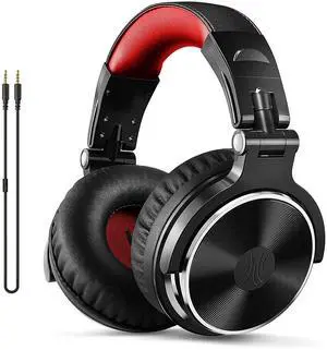 OneOdio Over Ear Headphone, Wired Bass Headsets with 50mm Driver, Foldable Lightweight Headphones and Additional 3.5mm Audio Cable with Mic and On Off Button (3.9ft)