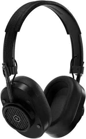 MASTER & DYNAMIC MH40 Over-Ear Wireless Headphones Gen II, Black Metal/Black Coated Canvas/Black Leather