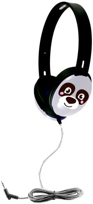 HamiltonBuhl Primo Series Stereo Headphone, Panda Face, Black, White