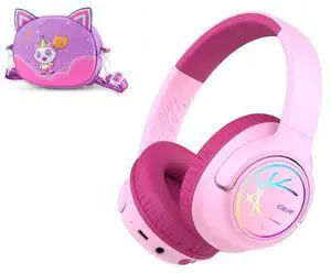 iClever BTH18 Kids Bluetooth Headphones & Headphones Case Bundles