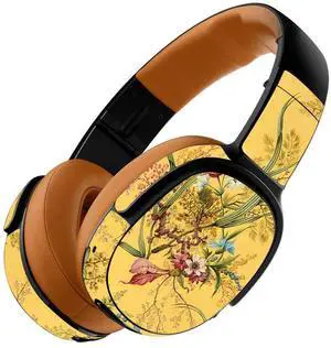 MightySkins Skin Compatible with Skullcandy Crusher 360 Wireless Headphones - Yellow Marble End | Protective, Durable, and Unique Vinyl Decal wrap Cover | Easy to Apply, Remove, and Change Styles