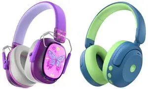 iClever Noise Cancelling Headphones for Kids, Bluetooth 5.4 Ear Protection with 60H Play Time, Safe Volume 80dBA, Adjustable Headband, Noise Reduction Headphones for Autism, Airplane/Monster Truck