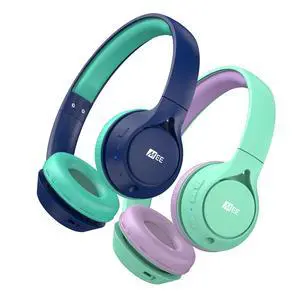 MEE audio KidJamz KJ45BT Children's Safe Listening Bluetooth Wireless Headphones (2Pack, BL&MT)