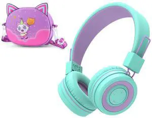 iClever Kids Bluetooth Headphones BTH02 & Headphones Case Bundles