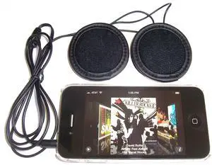 KOKKIA H10 (Black Cables) : Sports/Motorcycle Helmet Earphones (Stereo) for Helmet Users. Attach to Music/Audio Devices with 3.5mm Audio Jack.