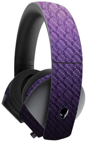 MightySkins Carbon Fiber Skin for Alienware 7.1 Gaming Headset - Antique Purple | Protective, Durable Textured Carbon Fiber Finish | Easy to Apply, Remove, and Change Styles | Made in The USA