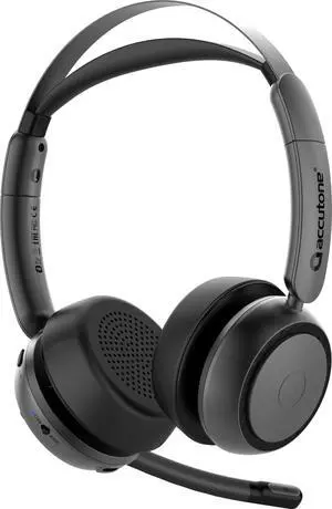 Accutone Sonar 85 Bluetooth Wireless Headset with ANC, Deep Bass, ENC Mic