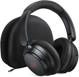 Premium Active Noise Cancelling Wireless Headphones Bluetooth 5.4 Over-Ear ANC Headset for Students Gaming Online Classes Travel Airplane Hi-Res Sound Foldable for Samsung TV QLED iPhone Google, Black