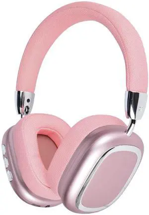 AMAFACE Bluetooth Headphones Over-Ear, Foldable Wireless Headphones,Support Wired,Stereo Headset with Mic for Cell Phone,PC,Soft Earmuffs Light Weight for Long Wearing(Pink)