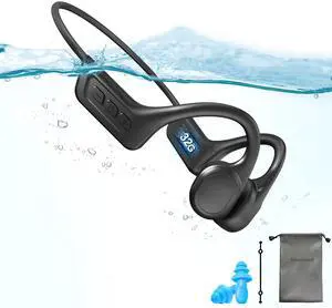 Bone Conduction Headphones IPX8,Bluetooth 5.4, Built-in 32GB Memory for MP3 Music Player, Open Ear Bluetooth Headphones with Mic,10hours Music Playback