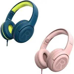 awatrue Kids Headphones Wired - Toddler Headphones with Microphone, Over-Ear Headphones, 85/94dB Volume-Limiting, 3.5mm Jack, Foldable On-Ear Design - Safe & Comfortable for Learning & Entertainment