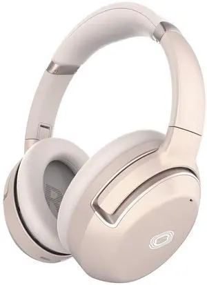 BAIHUAFRU Wireless Over Ear Headphones Noise Cancelling Bluetooth Headphones with Mic, Up to 80H Playtime, Stereo Surround Sound Wireless Bluetooth Headset for PC Cellphone Home Office (B131RosePink)