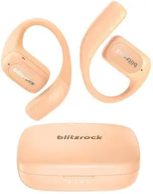 BlitzRock CT3 Open Ear Headphones Bluetooth 5.4, 32Hrs Playtime IPX5, 4-Mic ENC Clear Calls, Custom EQ App, Ergonomic Earhooks for Running/Cycling/Gym