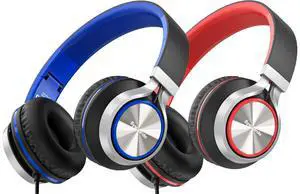 Bywulanda USB C Headphones with Mic and Volume Control, Over Ear Stereo Headsets for iPhone 15 16 Pro, Wired Foldable Headphones for Smartphones Chromebook Laptop Tablets Travel