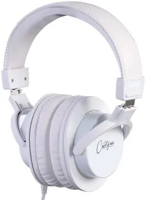 Carry-on SH100 Studio Headphones - 50mm Drivers for Premium Sound - Noise-Isolating Closed Back Studio Headphones - Comfortable Over-Ear Design for Music Production and Everyday Listening - White