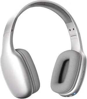 CIRICO BaseTone Wireless Over-Ear Headphones, Bluetooth 5.3, 20H Playtime, Deep Bass, Foldable Lightweight Design for Travel, Home Office, Cellphone/PC, Sliver