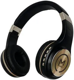 Morpheus 360 Bluetooth Headphones, Wireless Headphones Over Ear, Wireless Headset with Microphone, Black with Gold Accents, Comfortable Design HP5500G
