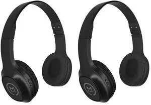 Morpheus 360 Tremors Bluetooth Headphones | Built-in Microphone | Wireless Headset | Gaming Headphones | on Ear Earphones | Wireless/Wired | Black | HP4500B (Pack of 2)