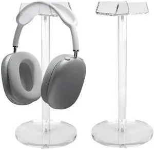Dealpoli Acrylic Desktop Headphone Holder, Countertop Accessories Stand,Universal for All Music Gaming Headsets 1 Pack(DP015)