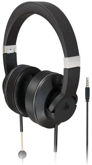 DefenderShield Over-Ear Air Tube Headphones E M F Free - Wired Design for Reduced Wireless Signal Contact - Built-in Mic & Audio Controls - Foldable Airtube Headphones E M F Free with Travel Case