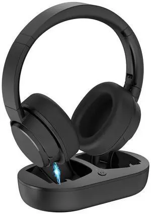 Wireless TV Headphones, TV Headphones Wireless for Seniors with Transmitter Charging Base, Bluetooth Headphones Compatible with All TVs, No Audio Delay, Plug and Play, Gift for the Elderly/Parents