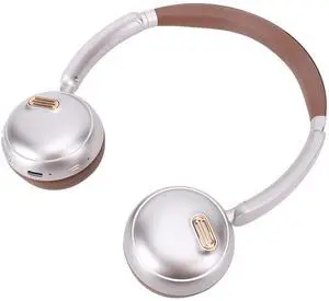 Dpofirs Wireless Over Ear Headphones, Noise Cancelling, Foldable Lightweight, Comfortable Earmuffs, Retro Headphones, for Travel Work (Brown)