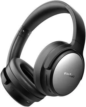 EarFun Tune Pro Active Noise Canceling Headphones, Wireless Bluetooth Headphones with 5 Mics, 120H Playtime, Bluetooth 5.4, Hi-Res Audio, Multipoint Connection, Custom EQ via App, Comfortable Fit