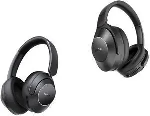 EarFun Wave Pro Active Noise Cancelling Headphones, LDAC Hi-Res Sound, Wireless Over Ear Bluetooth 5.4 Headphones, Black
