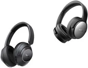 EarFun Wave Pro Active Noise Canceling Headphones, LDAC Hi-Res Sound, 5 Mics AI Clear Call Tune Pro Active Noise Canceling Headphones, 120H Playtime, Multipoint Connection