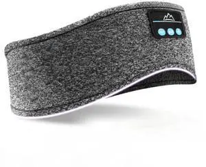 Sleep Headphones Bluetooth Headband Sleeping Headphones Headband Music Eye Mask with Comfortable Earbuds for Side Sleepers, Women Men Tech Gift for Birthday Christmas Stocking Stuffers,Grey