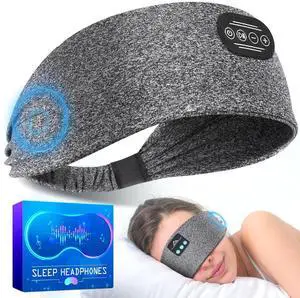 EverPlus Sleep Headphones Elastic Sleeping Headband 10Hrs Bluetooth Music Eye Mask with Soft Cozy Earbuds Comfortable Earphones for Side Sleepers(Elastic One Size Fits Most)