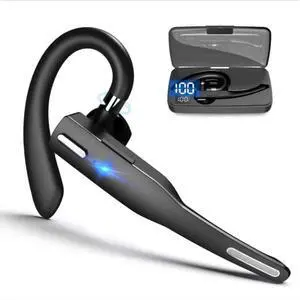 YYK525 Business Headset, Over Ear Earphones with Mic, Bluetooth5.1 Over Ear Headset, 180deg Rotating earhook, with Charging Case, 10?12 Hours Play Music, for iOS and for Android,