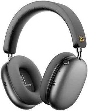 iKF Mars Wireless Bluetooth Headphones Quad-Speaker 40mm+20mm, 58dB Adaptive ANC, Hi-Res LDAC, 360deg Spatial Audio, 140H Battery, 30ms Low Latency, Dual Device Connection (Athens Gray)