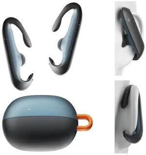 Open Ear Headphones Heavy Bass,Sports Ear Hooks Ultra-Comfort Bluetooth 5.4 Open Earphones,Deep Bass Chip Powerful Sound,Open Wireless Earbuds with Mic Clear Calls,Stable Fitness earbud,36H Playtime