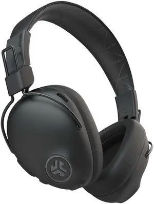 JLab Studio Pro ANC Bluetooth Wireless Over-Ear Headphones, 45+ Hour Bluetooth 5 Playtime, Smart Active Noise Cancellation, EQ3 Sound, Ultra-Plush Faux Leather and Cloud Foam Cushions, Black