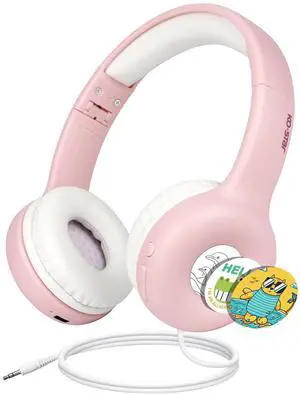 KO-STAR Kids Bluetooth Headphones, Noise Cancelling Wireless Headphones with Mic for School/ipad/Kindle - Pink (Limited 85dB)