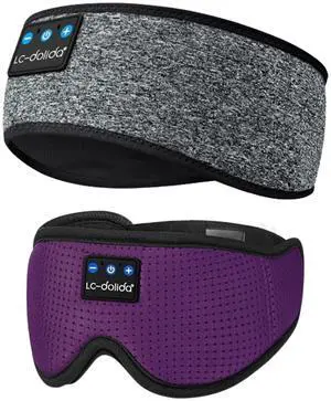 LC-dolida Sleep Headphones Headband Bluetooth 5.4,Wireless Bluetooth Sleep Mask