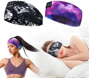 LC-dolida Sleep Headphones Bluetooth Headband Sleeping Cozy Band Wireless Headband