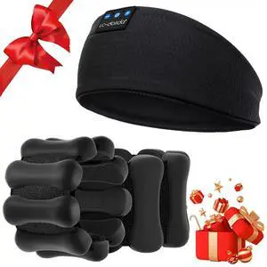LC-dolida Sleep Headphones Bluetooth Headband Wrist Weights Ankle Weights for Women Men