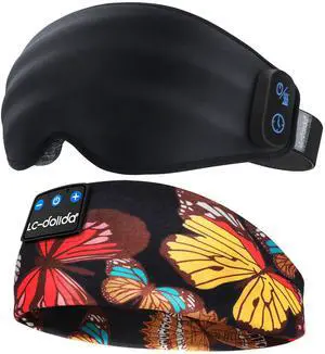 LC-dolida Bluetooth Heabands and 3 in 1 Heated Eye Mask