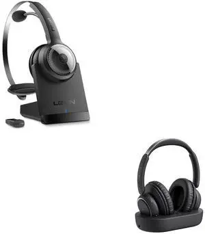 LEVN Wireless Headphones for TV Wireless Headset with Mic for Work