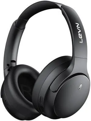 LEVN Hybrid Active Noise Cancelling Headphones, Wireless Headphones Bluetooth 5.4 with Transparent Mode, Hi-Res Audio, Deep Bass, 70H Playtime Over Ear Bluetooth Headset for Work/Travel/Home/Office