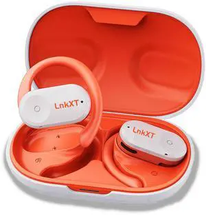LnkXT for Open Ear Headphones, True Wireless Earbuds, Bluetooth Headphones,16.2mm Speakers, Bluetooth 5.4 Headset with Mic for Meeting/Sports/Running/Cycling/Driving/Gaming/Gym/Travel (White)