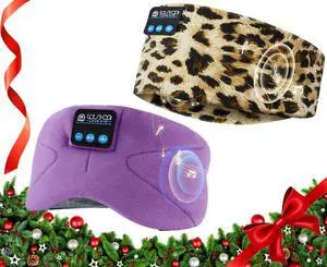 LOVE EYE Sleep Headphones Bluetooth 5.4 Sleeping Eye Mask Wireless Music Earphones with HD Speakers for Side Sleepers Total Blackout Cotton Mask for Travel, Home, Office, Unique Gifts